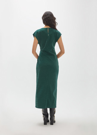 Midi-Kleid mit Lurex und Gold Detail
