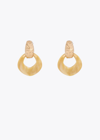 Boucles d'oreilles en résine marbrée