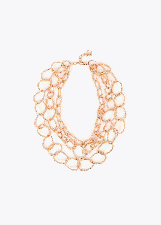 Collar multicadena textura