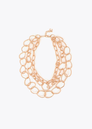 Collier Multi-Chaînes Texturé