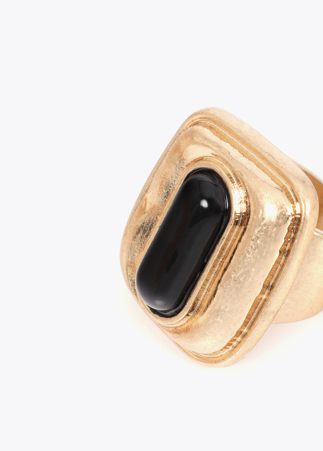 Anillo medallón acrílico
