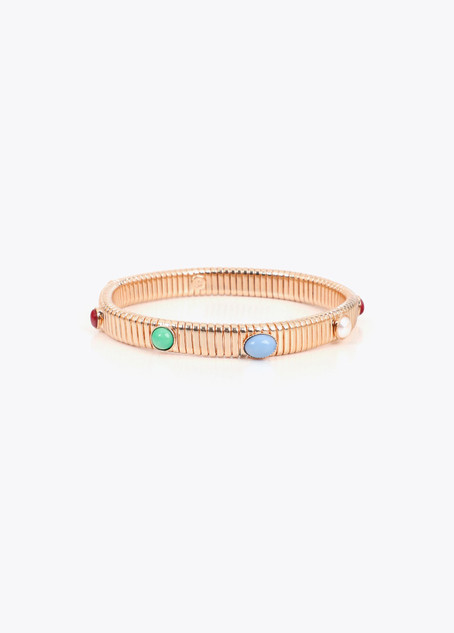 Bracelets texture en relief avec incrustations