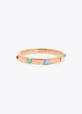 Embossed Texture Bracelets with Embellishments