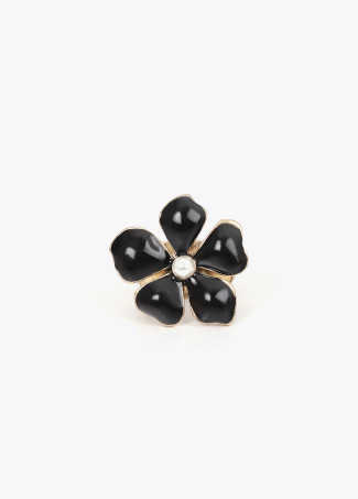 Bague Fleur Laquée Ajustable