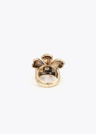 Bague Fleur Laquée Ajustable