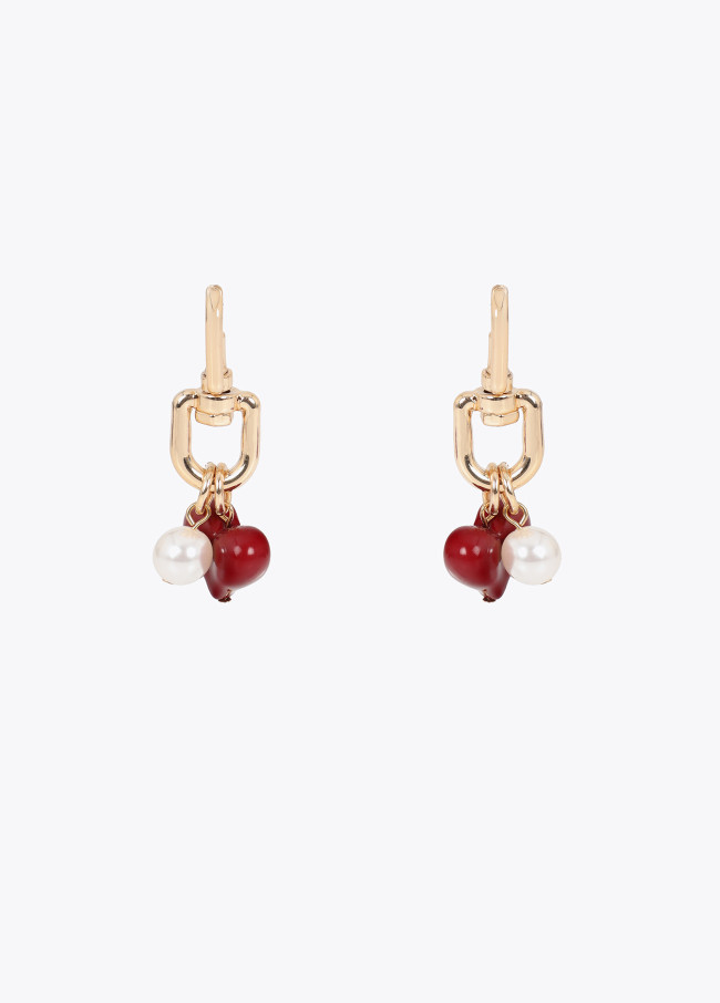 Ohrring mit Herz-Charms