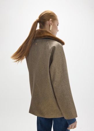 Cappotto Corto a Spina Oro