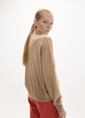 Intarsia Text Sweater