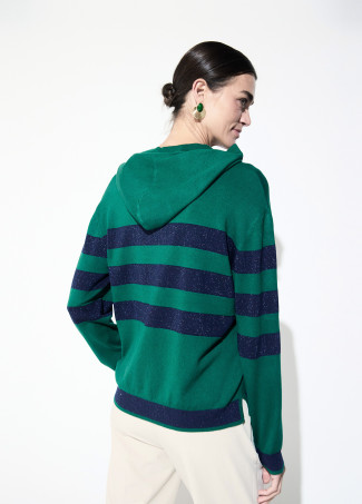 Pull à Rayures avec Capuche