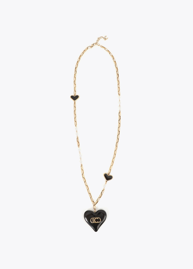 Collana lunga con ciondolo cuore personalizzato