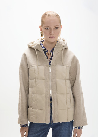 Halb Gefütterte Bimaterial Jacke