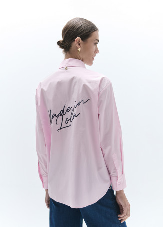 Camicia popeline con toppe