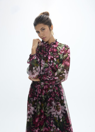 Abito in Georgette Stampato