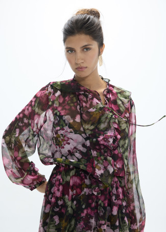 Abito in Georgette Stampato