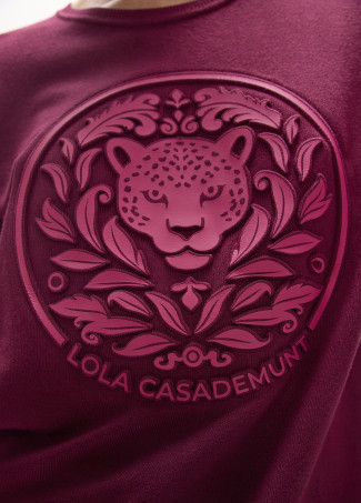 Suéter Embossado Bordeaux