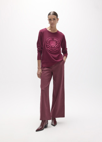 Maglione in Rilievo Bordeaux