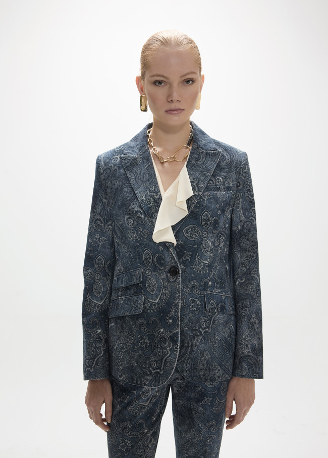 Americana micropana estampada paisley