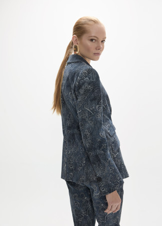 Micropane-Blazer mit Paisley-Muster