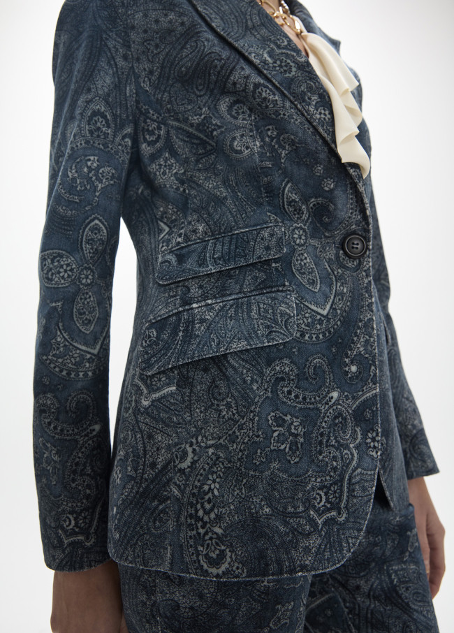 Americana micropana estampada paisley