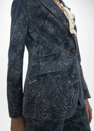 Micropane-Blazer mit Paisley-Muster