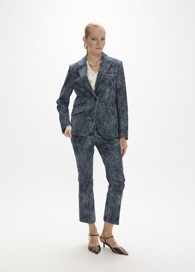 Micropane-Blazer mit Paisley-Muster