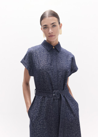 Long Denim-Style Dress
