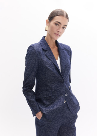 Americana animal print azul