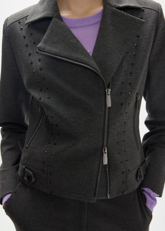 Blouson Biker avec Strass