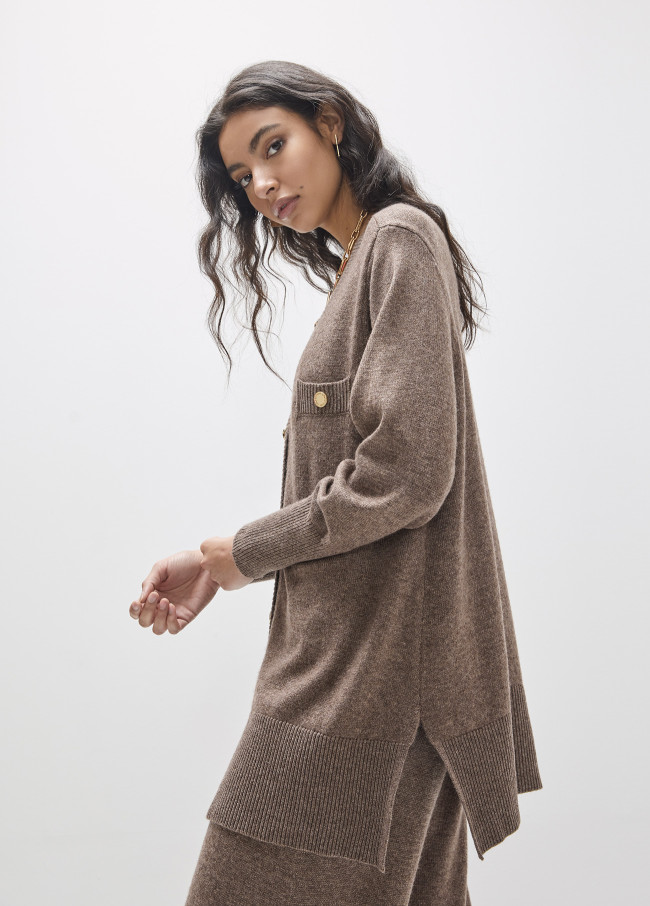 Cardigan Longo Militar