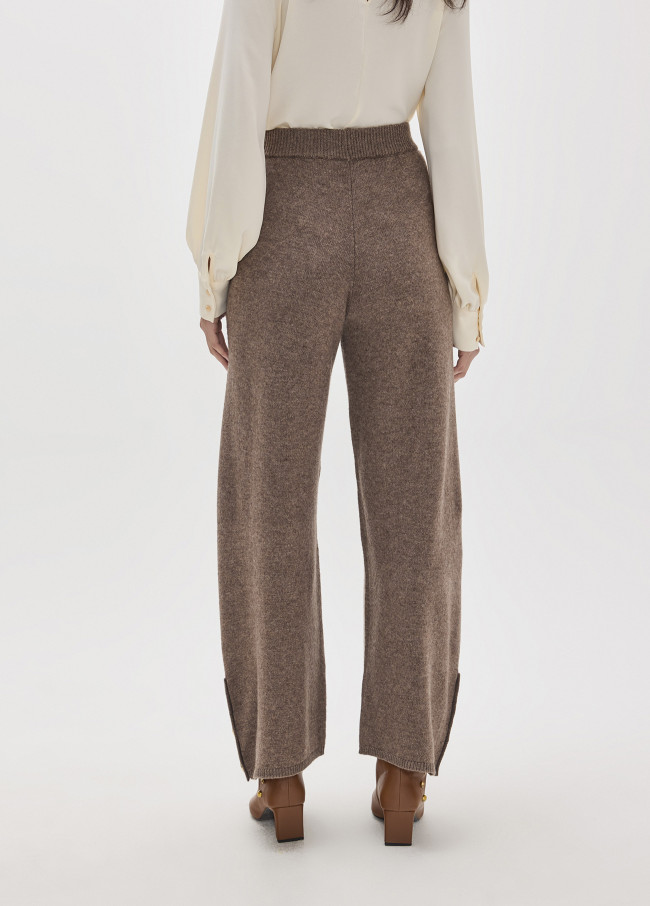 Pantalon Tricot avec Boutons Latéraux