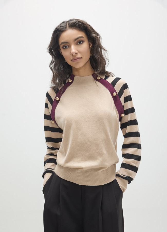Striped Contrast Jumper