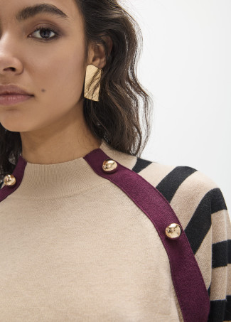 Striped Contrast Jumper