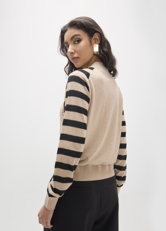 Striped Contrast Jumper