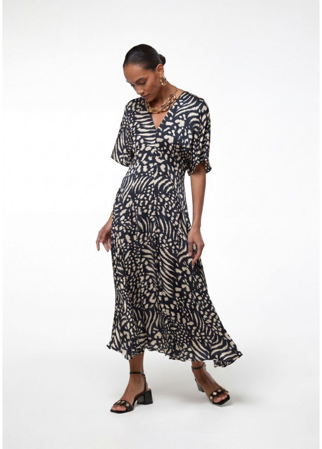 V-neck Print Dress