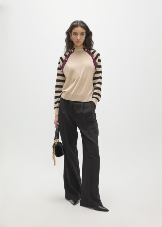 Striped Contrast Jumper