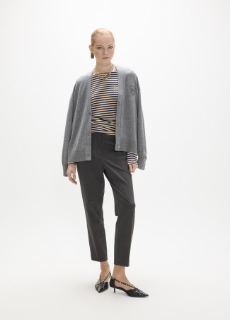 Cardigan dos léopard et cristaux