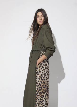 Vestido camisero animal print