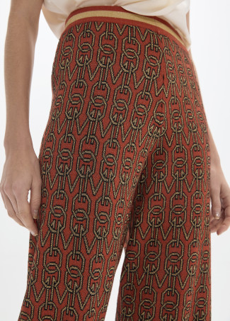 Jacquard Knit Logomania Pants