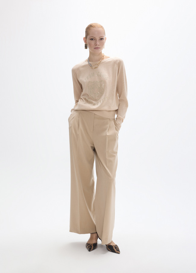 Maglione con Cristalli Animale