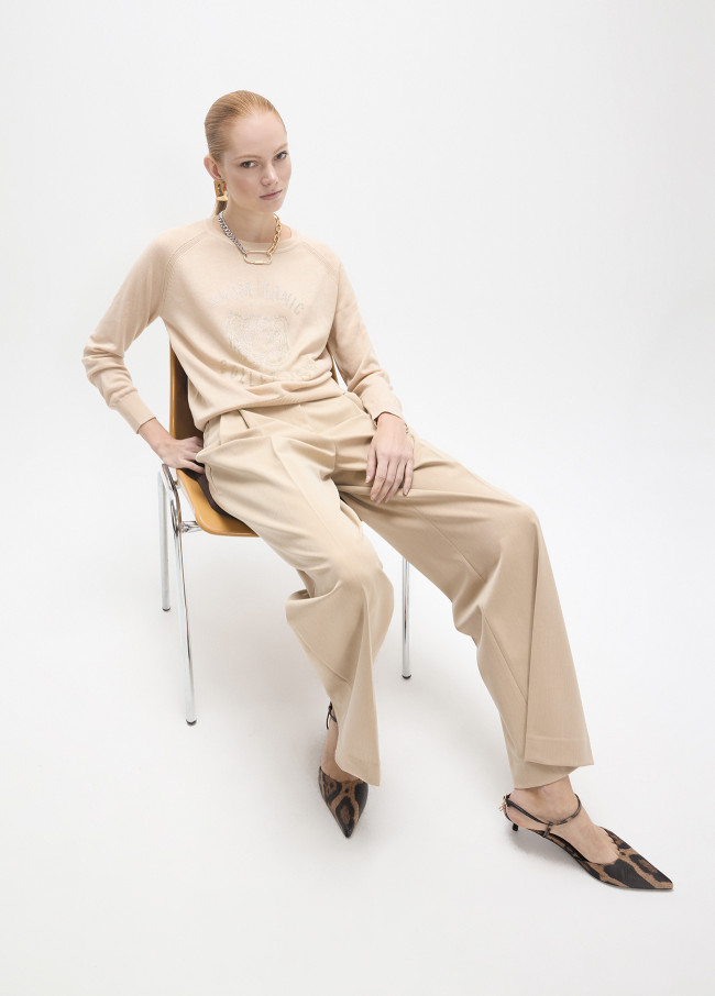 Maglione con Cristalli Animale