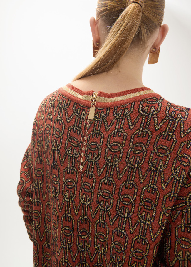Jersey jacquard logomania