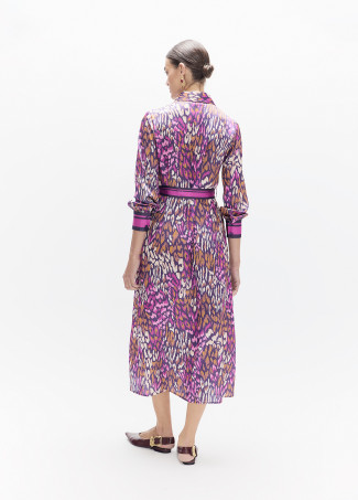 Vestido mancha animal morados