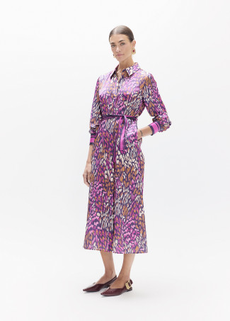 Vestido mancha animal morados