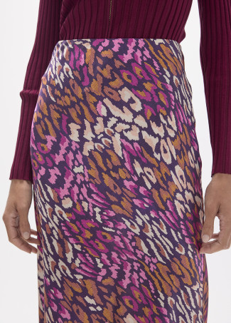 Falda midi animal print
