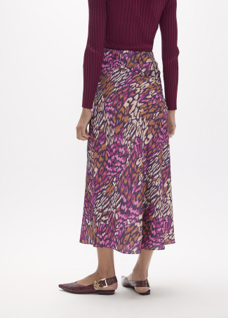 Falda midi animal print