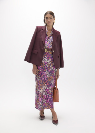 Falda midi animal print