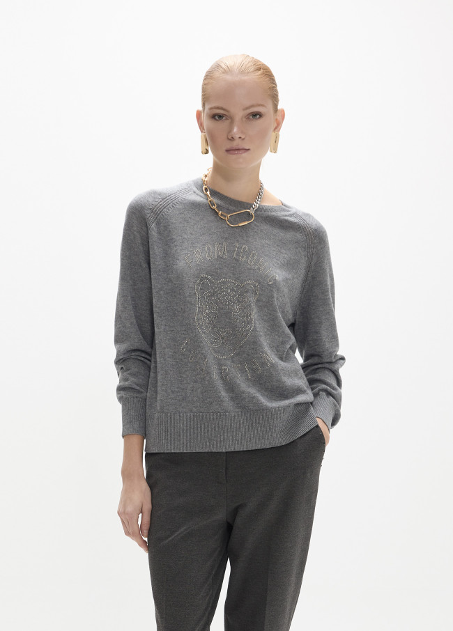 Maglione Cristalli Animale