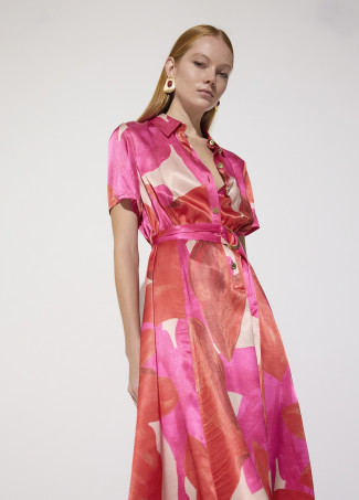 Vestito a Grande Fiori Rossi