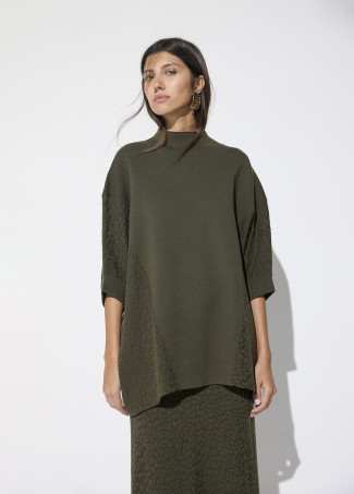 Leopard Jacquard Pullover
