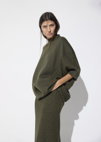 Pull Jacquard Léopard